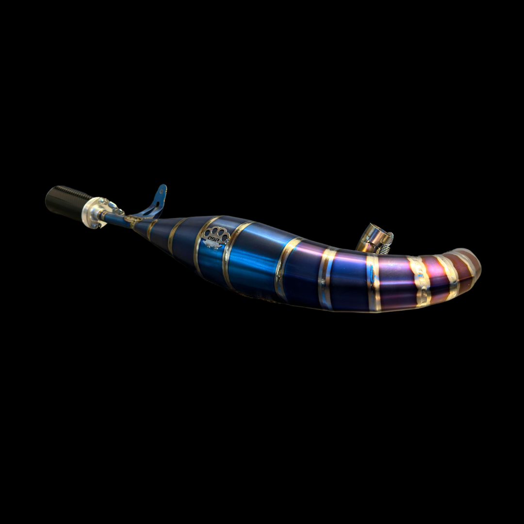 GP04 exhaust for Piaggio Grillo Titanium Multicolor