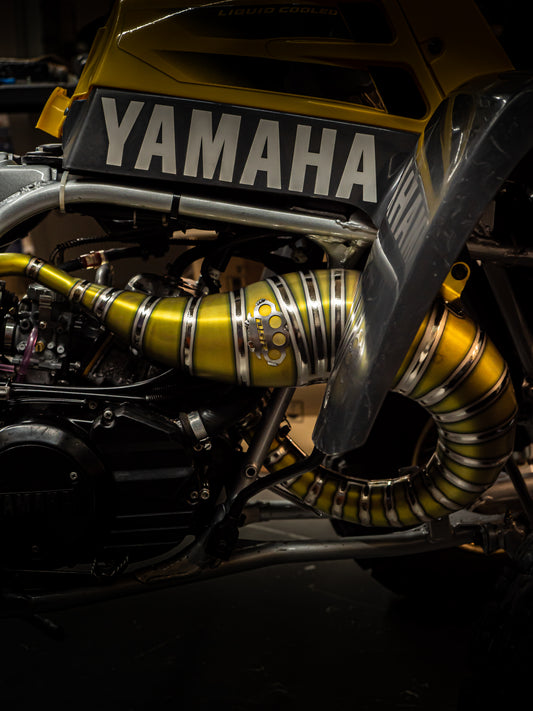 DBR Compleet titanium uitlaatsysteem voor YAMAHA BANSHEE 350CC ATV 1988–2009