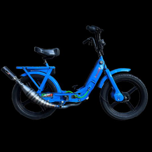 Piaggio Bravo Motorino Boxer Blu DBRxSNIPER Exhaust 27/28mm