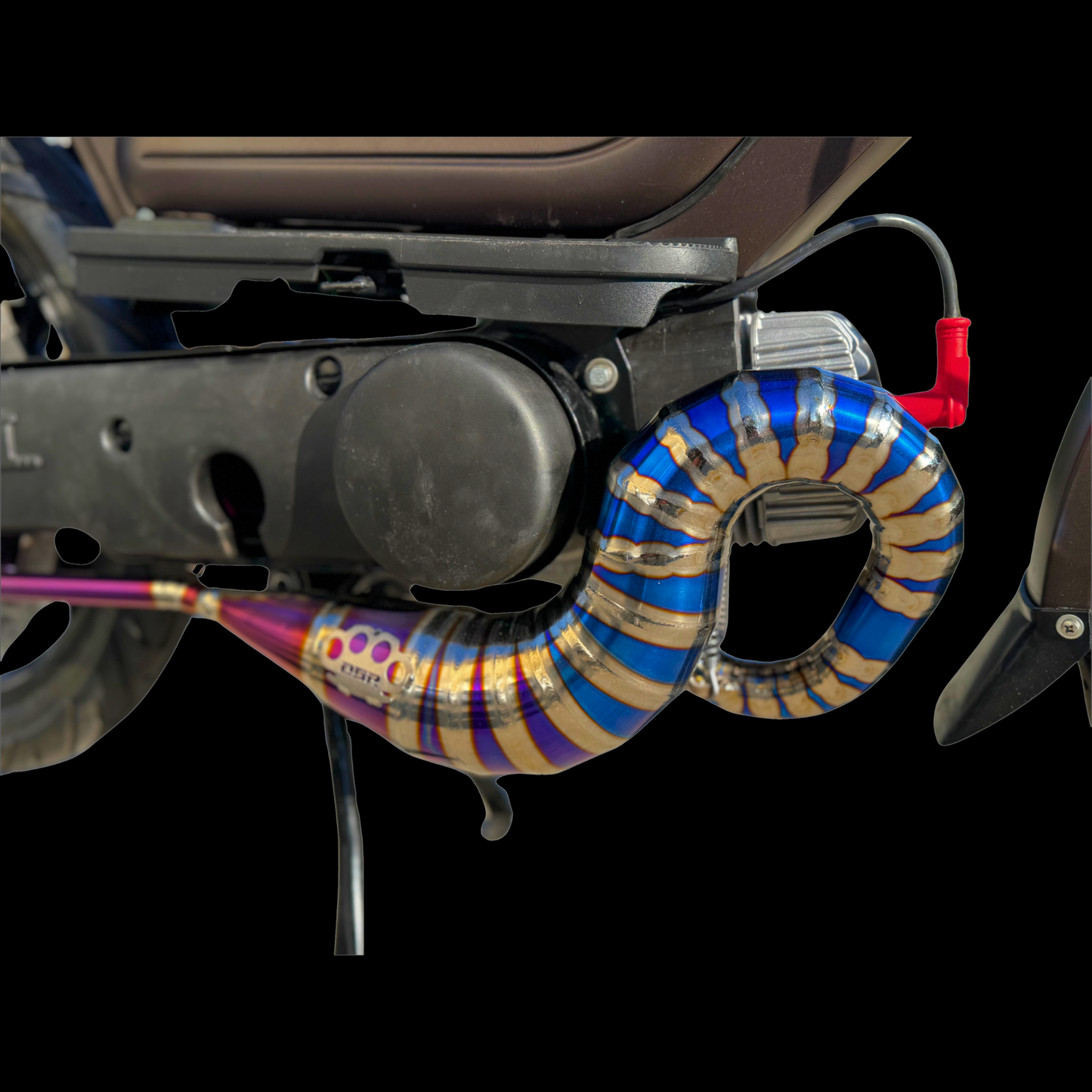 GP04 exhaust for Piaggio Ciao Titanium Multicolor