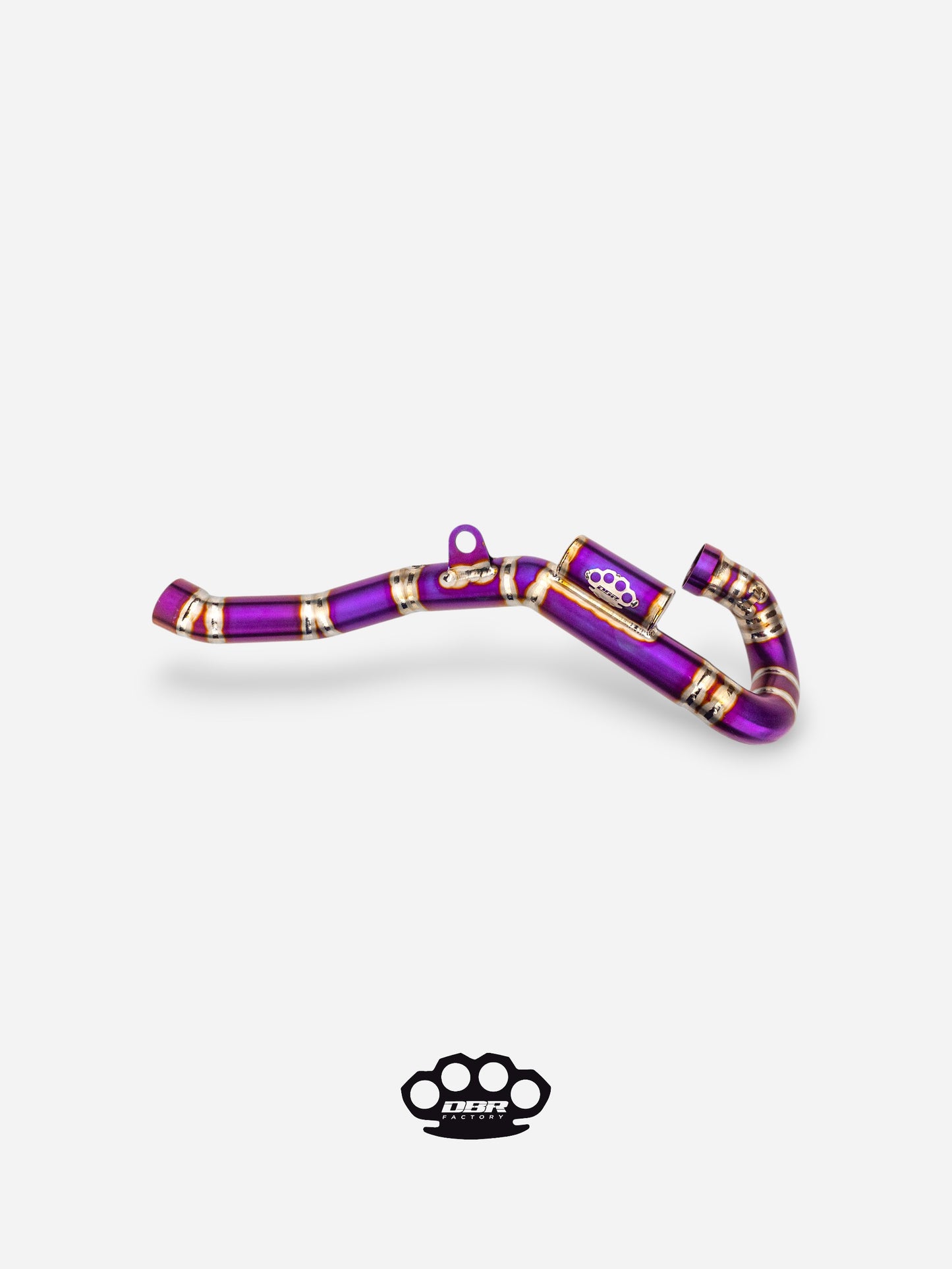 DBR 4T Titanium Exhaust Manifold + Powerbomb - KTM: EXC-F 450 (2020-2023), Husqvarna: 450 FE (2020-2023) and Husqvarna: 501 FE (2020-2023)