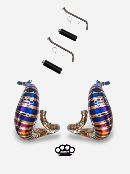 DBR Scarico Completo in Titanio per YAMAHA BANSHEE 350CC ATV 1988–2009