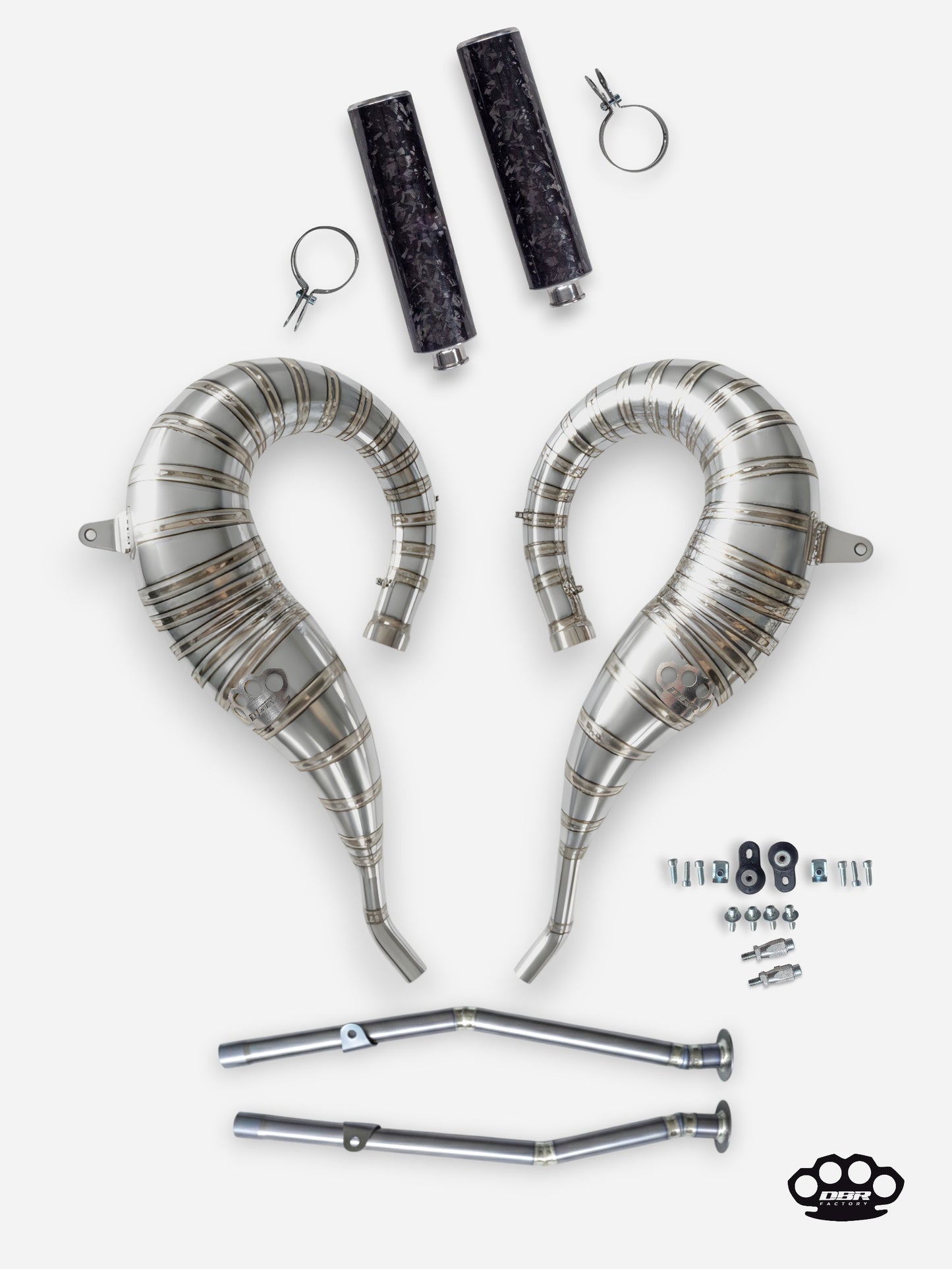 DBR Compleet titanium uitlaatsysteem voor YAMAHA BANSHEE 350CC ATV 1988–2009