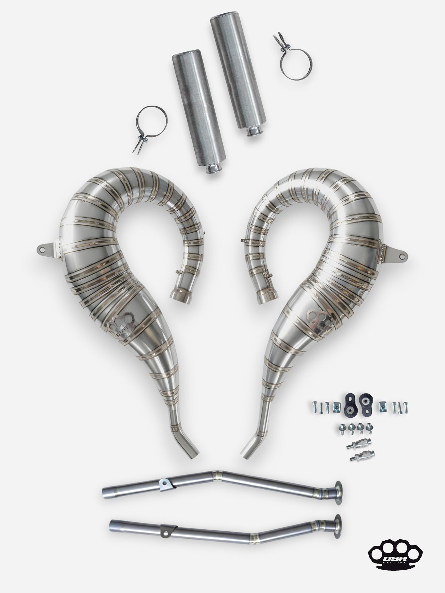 DBR Compleet titanium uitlaatsysteem voor YAMAHA BANSHEE 350CC ATV 1988–2009