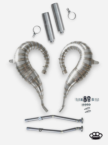 DBR Compleet titanium uitlaatsysteem voor YAMAHA BANSHEE 350CC ATV 1988–2009