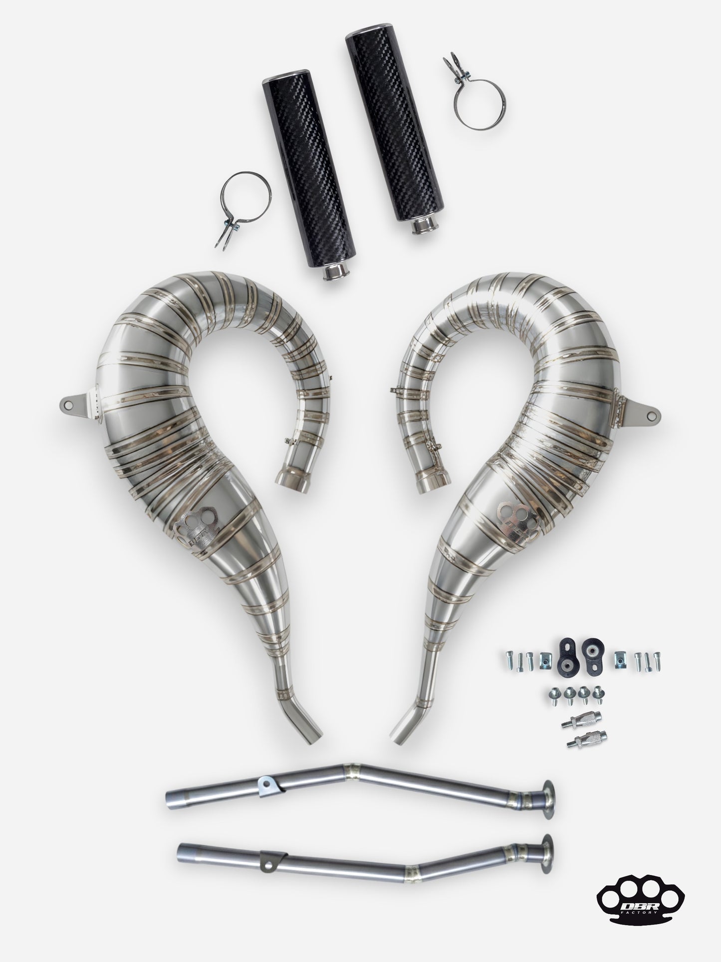 DBR Compleet titanium uitlaatsysteem voor YAMAHA BANSHEE 350CC ATV 1988–2009