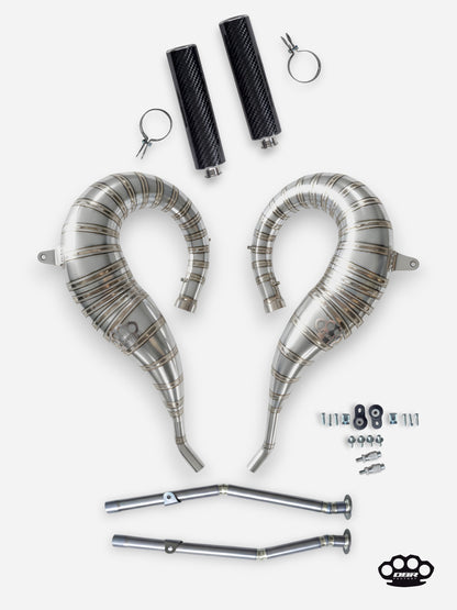 DBR Compleet titanium uitlaatsysteem voor YAMAHA BANSHEE 350CC ATV 1988–2009