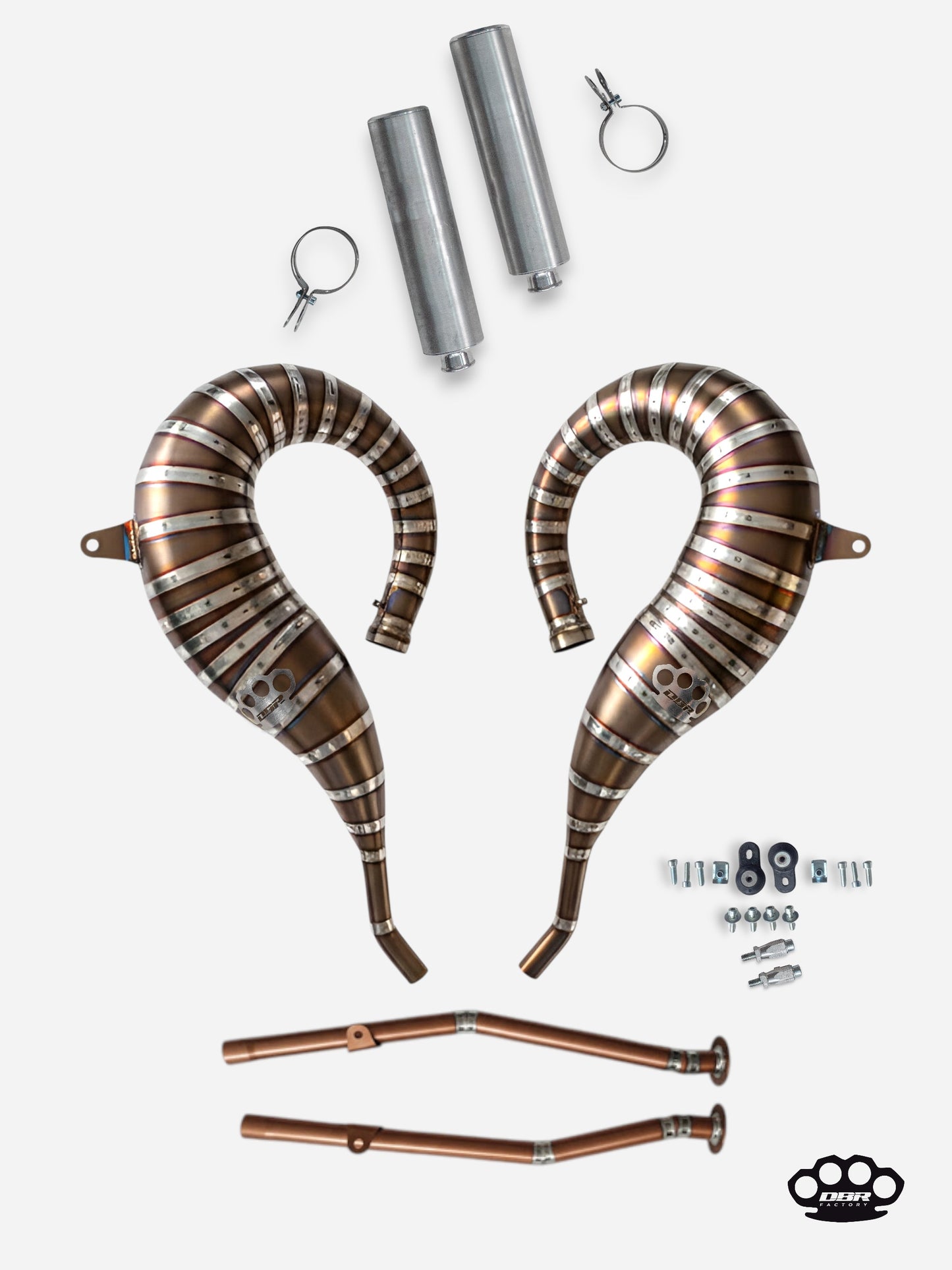 DBR Compleet titanium uitlaatsysteem voor YAMAHA BANSHEE 350CC ATV 1988–2009