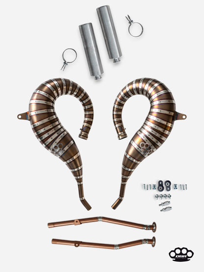 DBR Compleet titanium uitlaatsysteem voor YAMAHA BANSHEE 350CC ATV 1988–2009