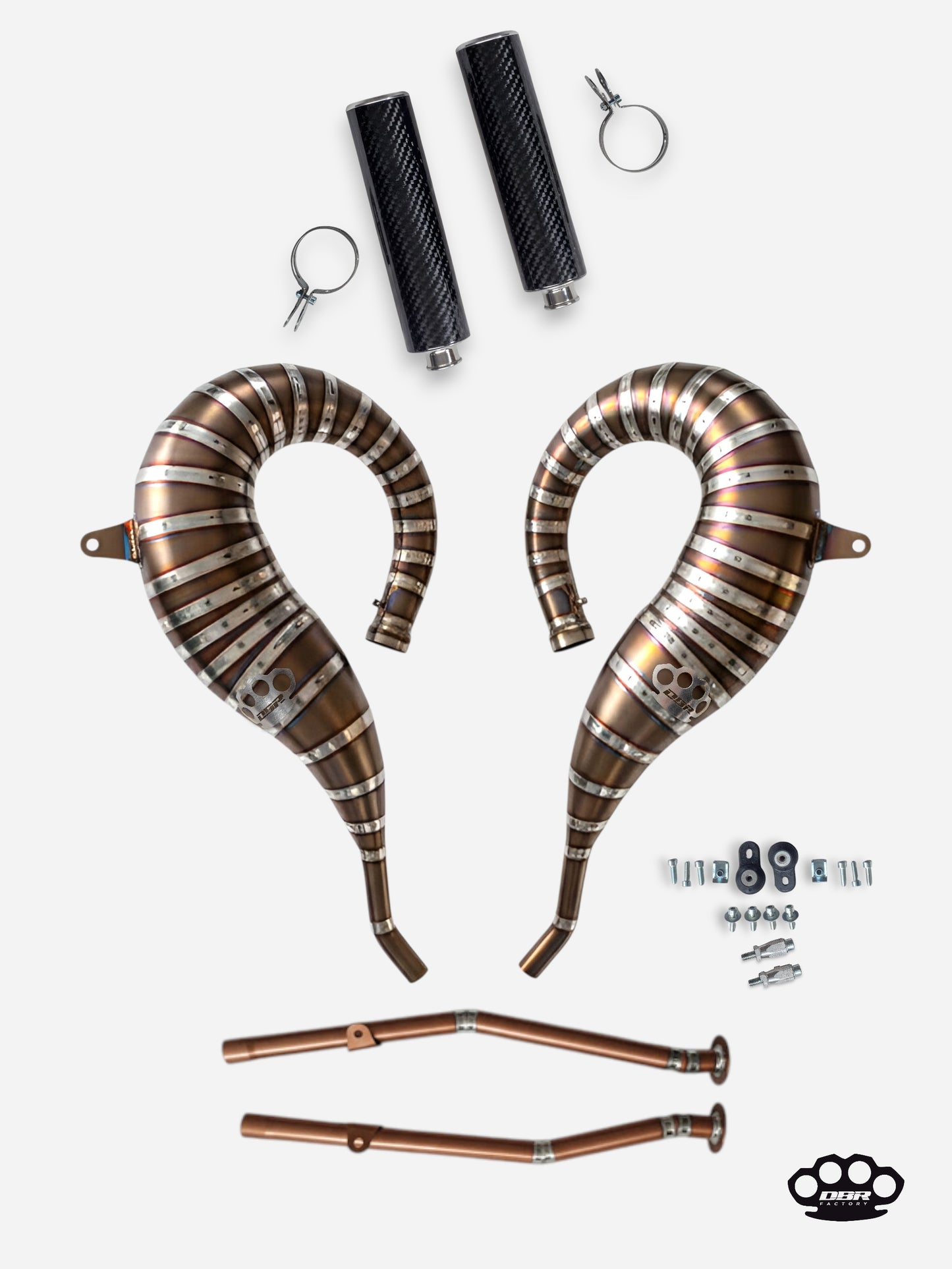 DBR Compleet titanium uitlaatsysteem voor YAMAHA BANSHEE 350CC ATV 1988–2009