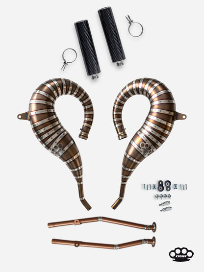 DBR Compleet titanium uitlaatsysteem voor YAMAHA BANSHEE 350CC ATV 1988–2009