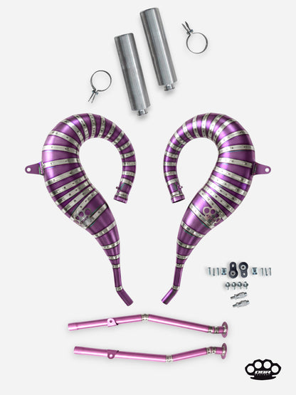 DBR Compleet titanium uitlaatsysteem voor YAMAHA BANSHEE 350CC ATV 1988–2009
