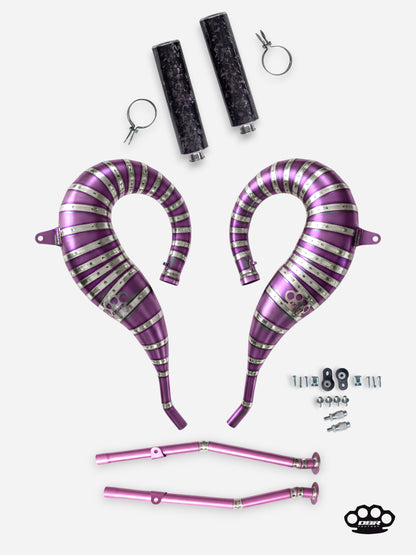 DBR Compleet titanium uitlaatsysteem voor YAMAHA BANSHEE 350CC ATV 1988–2009