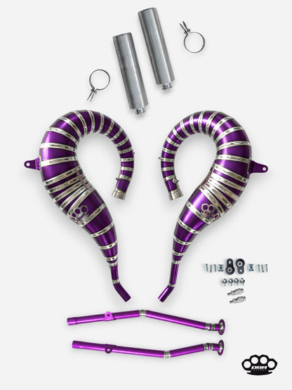 DBR Compleet titanium uitlaatsysteem voor YAMAHA BANSHEE 350CC ATV 1988–2009