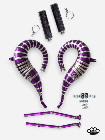 DBR Compleet titanium uitlaatsysteem voor YAMAHA BANSHEE 350CC ATV 1988–2009