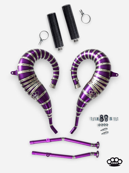 DBR Compleet titanium uitlaatsysteem voor YAMAHA BANSHEE 350CC ATV 1988–2009