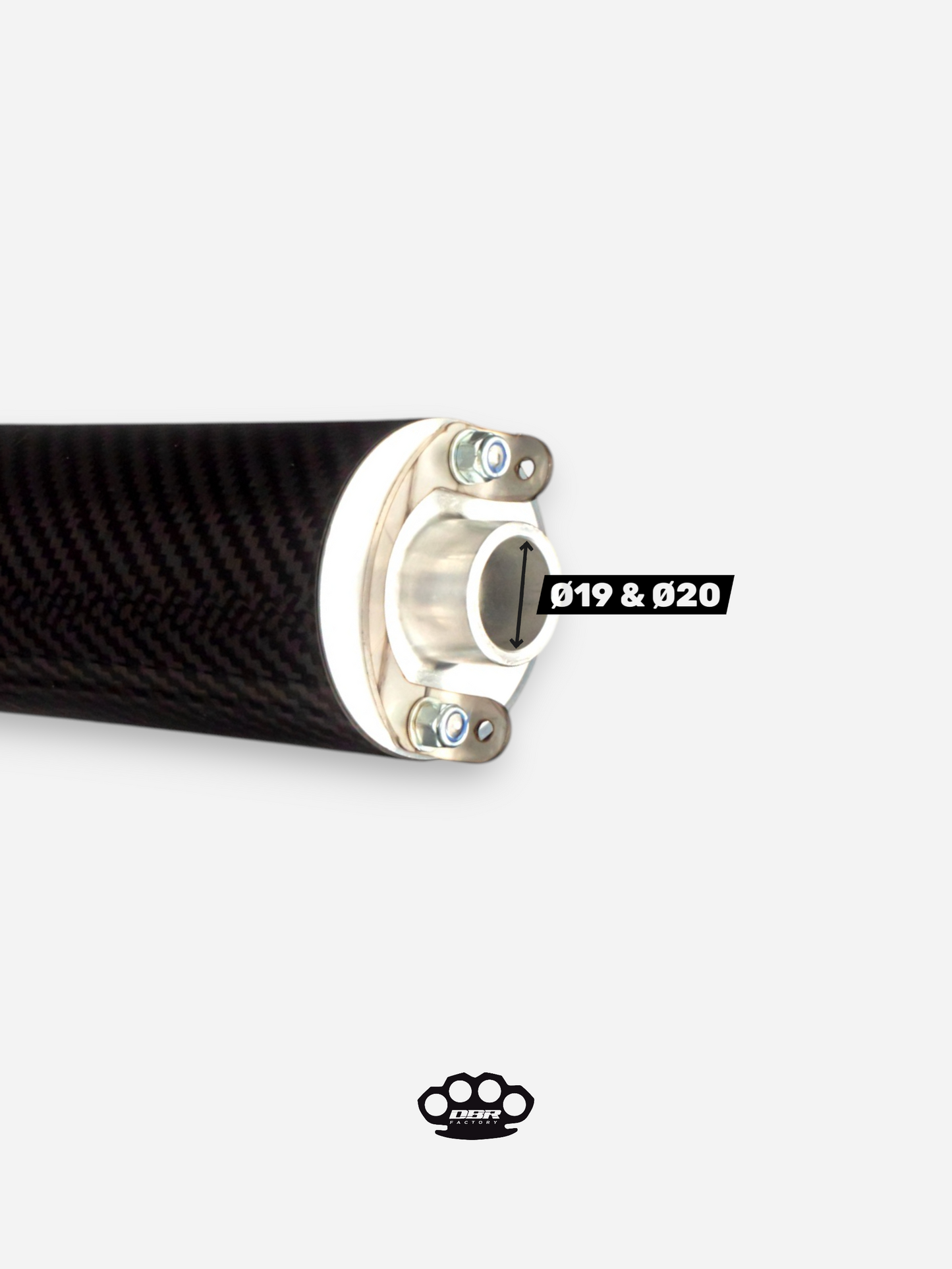 DBR Silenziatore Universale Moped 150mm e 190mm - Diametro 19mm e 20mm