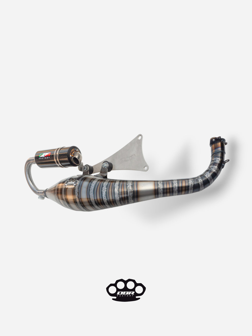 Marmitta DBR Minarelli Orizzontale - Scarico Over Trofeo 90-100cc - DBR Factory