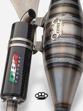 Carica l'immagine nel visualizzatore di Gallery, Marmitta DBR Minarelli Orizzontale - Scarico Over Trofeo 90-100cc - DBR Factory