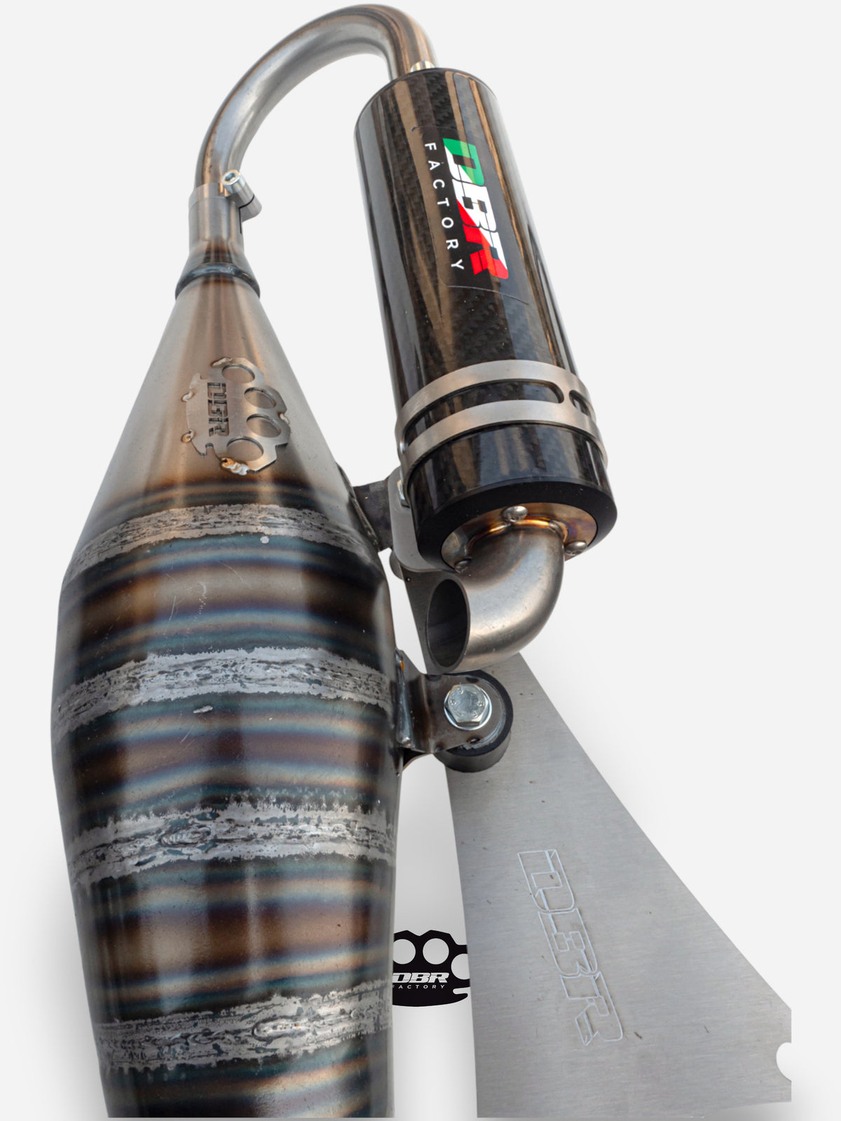 Marmitta DBR Minarelli Orizzontale - Scarico Trofeo 70-89cc - DBR Factory