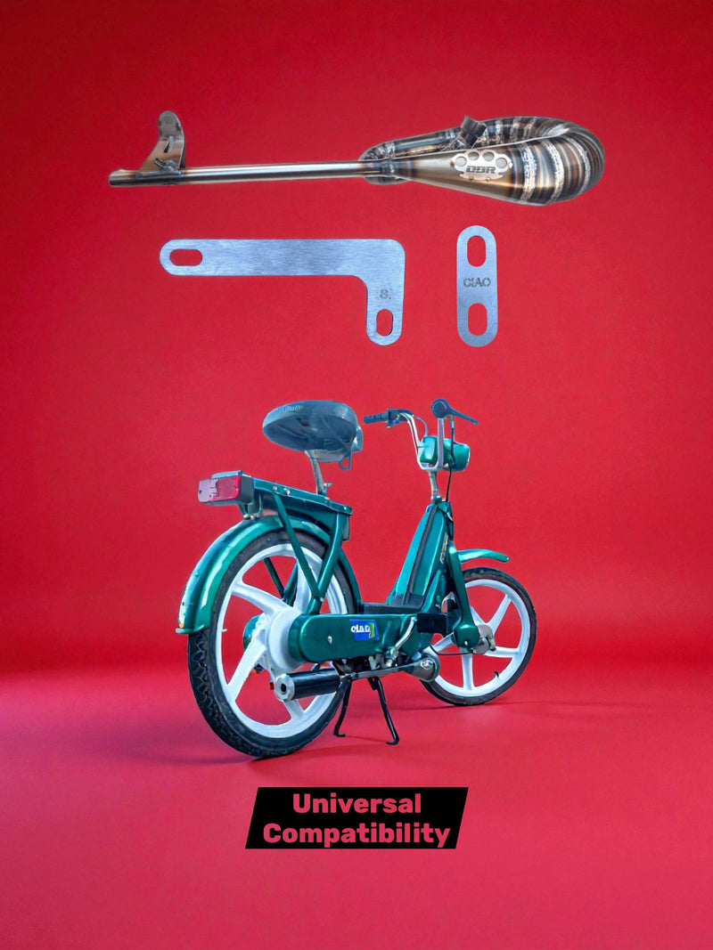 DBR Marmitta Classic Moped - Silenziatore Integrato Piaggio e Gilera