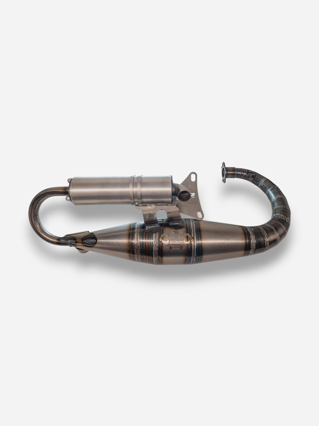 Marmitta DBR Minarelli Verticale Intermedio - MBK Booster Spirit, Next Generation e Stunt - Yamaha Zuma e Slider - DBR Factory