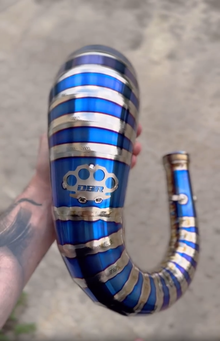 Scarico DBR Off-Road 125/150cc Titanium Alto - Pancia